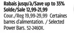 Canadian Tire Selected Power Bars offer
