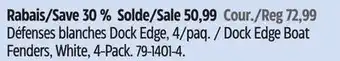 Canadian Tire Dock Edge Boat Fenders, White, 4-Pack offer