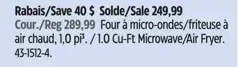 Canadian Tire Toshiba 1.0 Cu-Ft Microwave/Air Fryer offer
