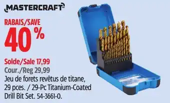 Canadian Tire Mastercraft 29-Pc Titanium-Coated Drill Bit Set offer