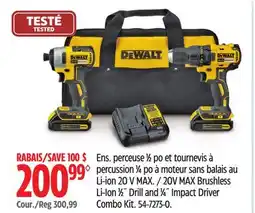 Canadian Tire 20V MAX Brushless Li-Ion 1⁄2˝ Drill and 1⁄4˝ Impact Driver Combo Kit offer