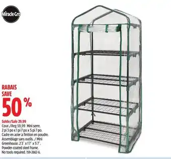 Canadian Tire MiracleGro Mini Greenhouse offer