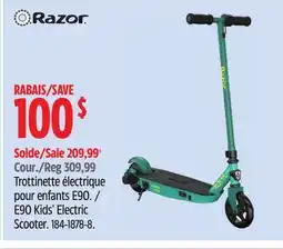 Canadian Tire Razor E90 Kids' Electric Scooter offer