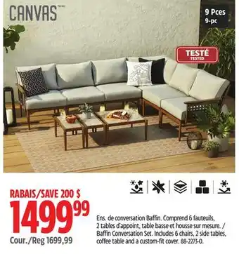 Canadian Tire Baffin Conversation Set offer