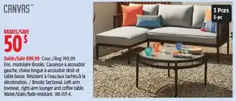 Canadian Tire Brooks Sectional offer