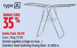 Canadian Tire type A Stainless-Steel Gullwing Drying Rack offer