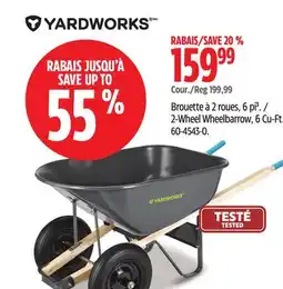 Canadian Tire Yardworks 2-Wheel Wheelbarrow offer