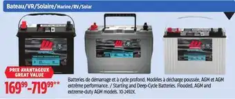 Canadian Tire MOTOMASTER Starting and Deep-Cycle Batteries offer