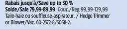 Canadian Tire Yardworks Hedge Trimmer or Blower/Vac offer