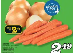 Marché Richelieu carottes | carrots or yellow onions offer
