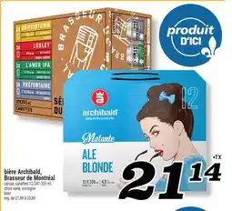 Marché Richelieu bière Archibald, Brasseur de Montréal | beer offer