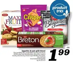 Marché Richelieu BAGUETTES DE PAIN GRILLÉ GRISSOL | GRISSOL TOASTED BREAD BAGUETTES offer