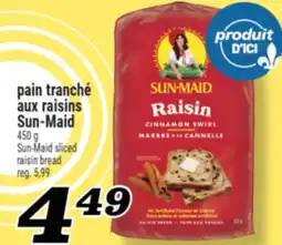 Marché Richelieu PAIN TRANCHÉ AUX RAISINS SUN‑MAID | SUN 450 G SUN-MAID SLICED RAISIN BREAD offer