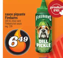 Marché Richelieu SAUCE PIQUANTE FIREBARNS | FIREBARNS HOT SAUCE offer