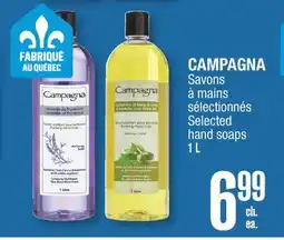 Jean Coutu CAMPAGNA Selected hand soaps offer