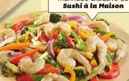 IGA SHRIMP OR SALMON TRAY WITH VEGETABLES offer