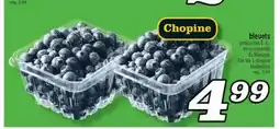 Marché Richelieu CHOPINE BLEUETS | BLUEBERRIES offer