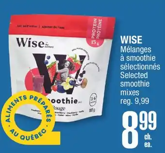 Jean Coutu WISE Selected smoothie mixes offer