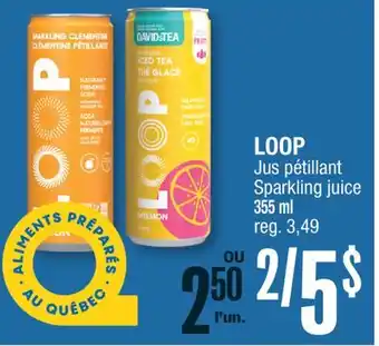 Jean Coutu LOOP Sparkling juice offer