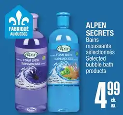 Jean Coutu ALPEN SECRETS Selected bubble bath products offer