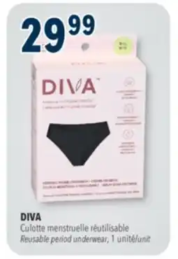Familiprix DIVA, Culotte menstruelle Reusable period underwear, 1 unit offer