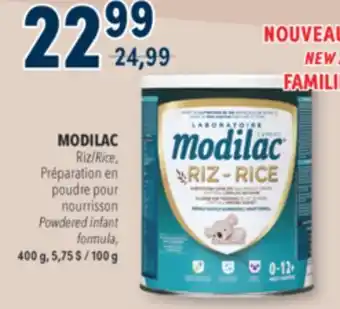 Familiprix MODILAC, Rice, Powdered infant formula, 400 g offer