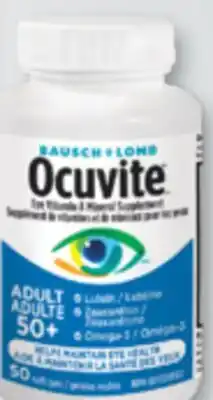 Familiprix BAUSCH + LOMB, Adult 50+, Eye vitamin and mineral supplement, 50 capsules offer