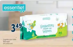 Familiprix ESSENTIEL, Baby wipes, 64 units offer
