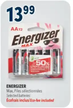 Familiprix ENERGIZER Selected batteries Eco-fee included offer