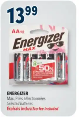 Familiprix ENERGIZER Selected batteries Eco-fee included offer