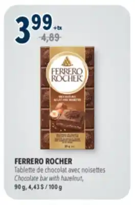 Familiprix FERRERO ROCHER Chocolate bar with hazelnut, 90 g offer