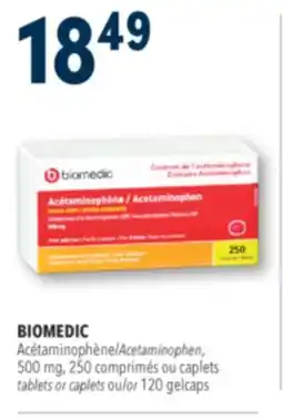 Familiprix Biomedic extra strength acetaminophen tablets for adults 130un offer