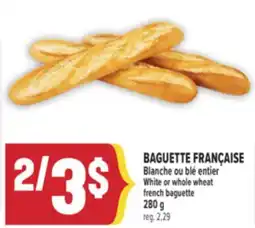 Marché Adonis BAGUETTE FRANÇAISE Blanche ou blé entier | White or whole wheat french baguette offer