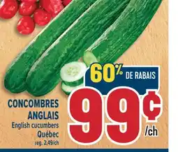 Marché Adonis CONCOMBRES ANGLAIS | English cucumbers offer