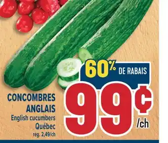 Marché Adonis CONCOMBRES ANGLAIS | English cucumbers offer