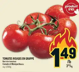Marché Adonis TOMATES ROUGES EN GRAPPE | RED VINE TOMATOES offer