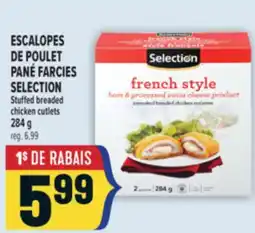Marché Adonis ESCALOPES DE POULET PANÉ FARCIES SELECTION | Stuffed breaded chicken cutlets offer