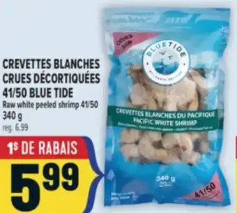 Marché Adonis CREVETTES BLANCHES CRUES DÉCORTIQUÉES 41/50 BLUE TIDE | RAW WHITE PEELED SHRIMP 41/50 offer