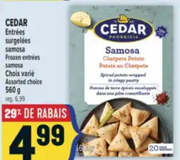 Marché Adonis CEDAR ENTRÉES SURGELÉES SAMOSA | FROZEN ENTRÉES SAMOSA offer