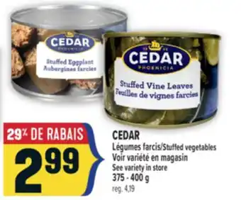 Marché Adonis CEDAR LÉGUMES FARCIS | CEDAR STUFFED VEGETABLES offer
