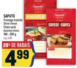 Marché Adonis SAPUTO FROMAGE TRANCHÉ | SLICED CHEESE offer