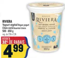 Marché Adonis RIVIERA YOGOURT VÉGÉTAL/VEGAN YOGURT offer