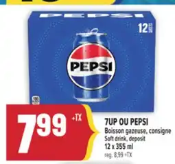 Marché Adonis 7UP OU PEPSI Boisson gazeuse, consigne | Soft drink, deposit offer