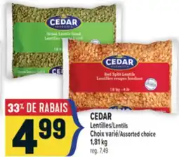 Marché Adonis CEDAR Lentilles | Lentils offer