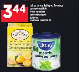 Maxi THÉ OU TISANE TETLEY OU TWININGS | TEA OR HERBAL TEA, 20/24 un offer