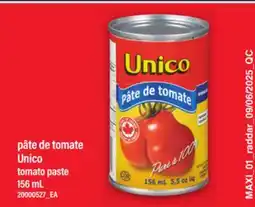 Maxi PÂTE DE TOMATE UNICO | TOMATO PASTE, 156 ML offer