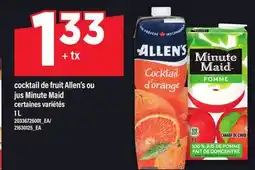Maxi COCKTAIL DE FRUIT ALLEN'S OU JUS MINUTE MAID, 1 L offer