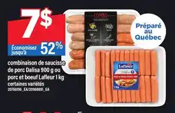 Maxi COMBINAISON DE SAUCISSE DE PORC DALISA, 900 G OU, PORC ET BOEUF LAFLEUR, 1 KG offer
