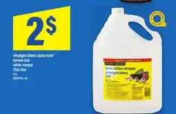 Maxi VINAIGRE BLANC SANS NOM | FORMAT CLUB WHITE VINEGAR, 4 L offer