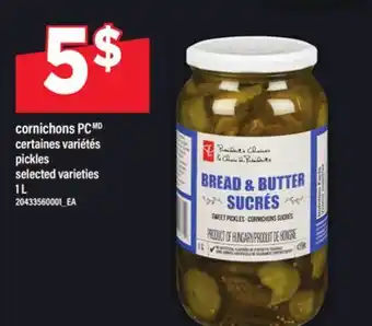 Maxi CORNICHONS PC | PICKLES, 1 L offer